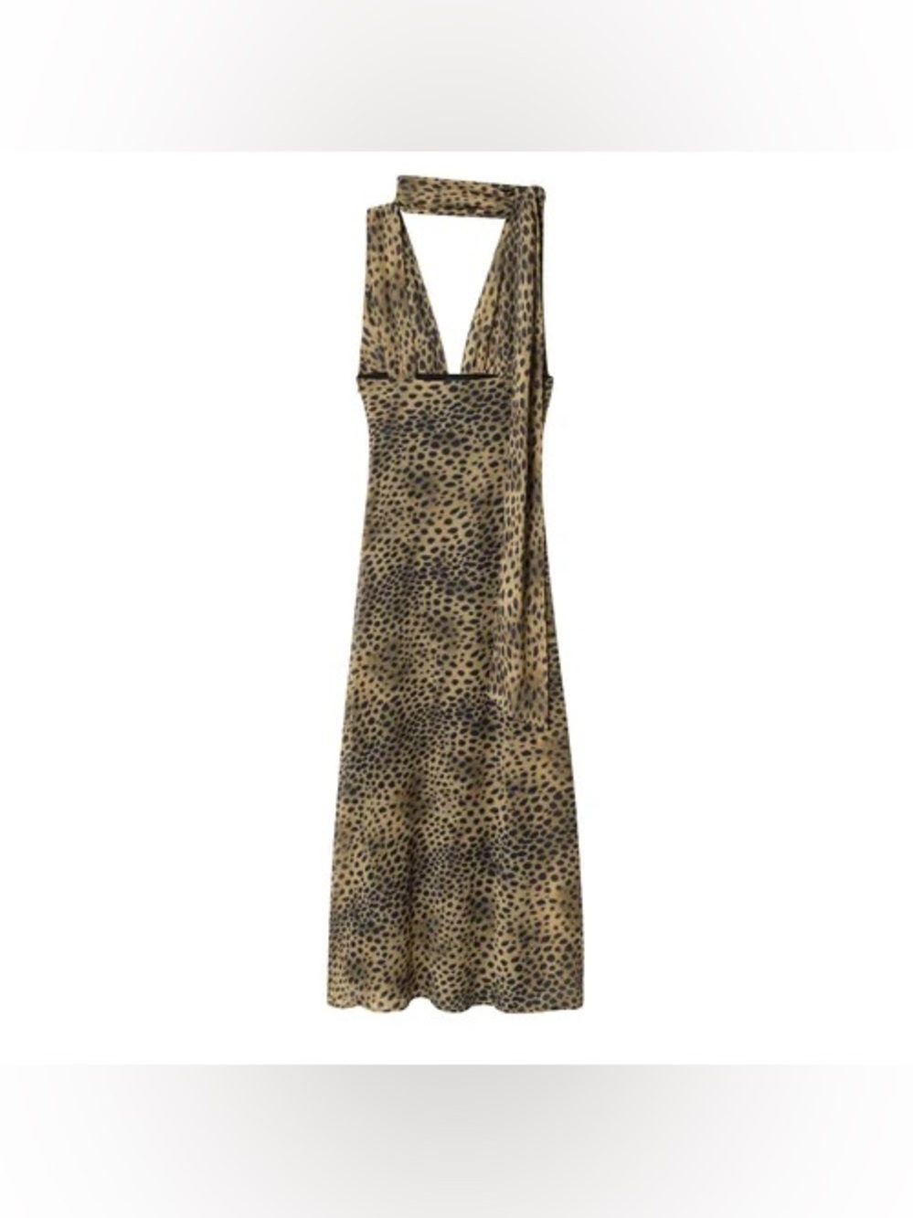 Zara Brown Leopard-Print Maxi Dress - Picture 5 of 12